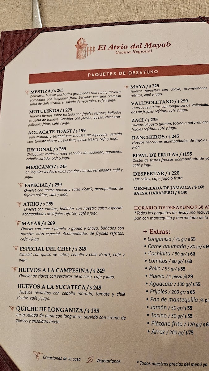 Restaurante El Atrio del Mayab Menu - Image 3